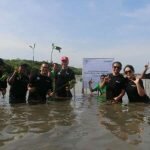 Citilink Tanam 1000 Bibit Pohon Mangrove di Pesisir Pantai Untia Makassar